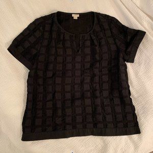 JCrew Textured Keyhole Top